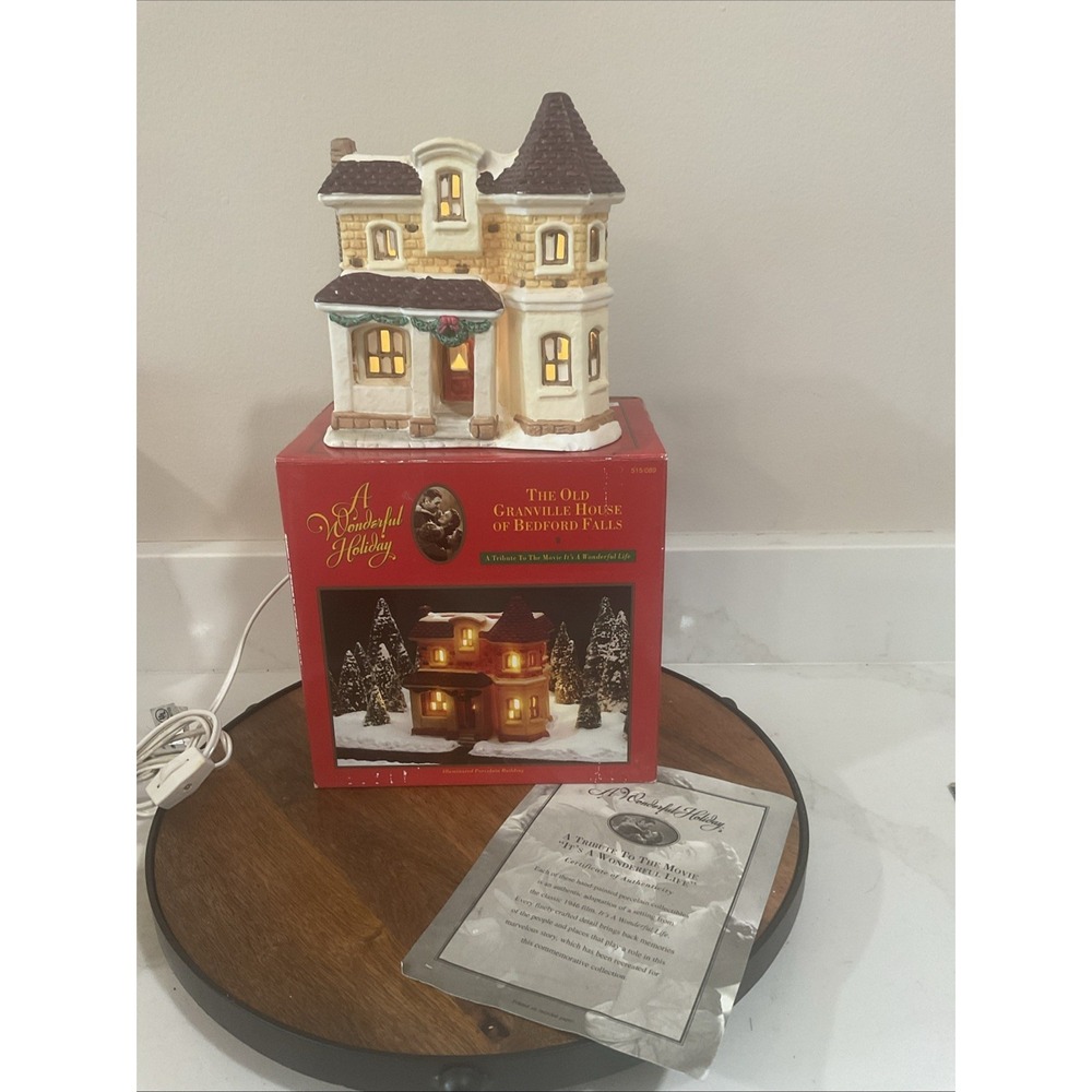It's A Wonderful Life The Old Granville House Of Bedford Falls Ceramic 1995 LNIB